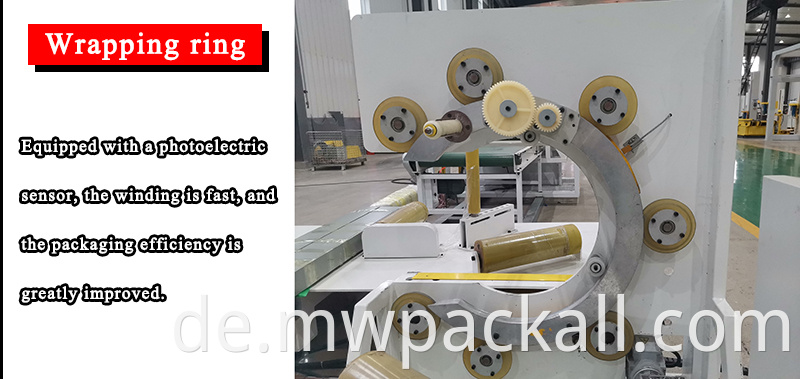 Automatische horizontale Stahldrahtreifenschlauchspulenring-Stretchfolienverpackungsmaschine mit CE